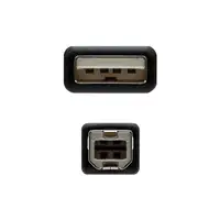 Nanocable CABLE USB 2.0 IMPRESORA, TIPO A/M-B/M, NEGRO, 1.8 M