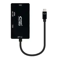 Nanocable Conversor USB-C a VGA / DVI / HВЬШ, 3 En 1. USB-C/M-VGA/H-DVI/H-HDMI/H 4