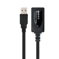 Nanocable CABLE USB 2.0 PROLONGADOR CON AMPLIFICADOR, TIPO A/M-A/H, 5.0 M