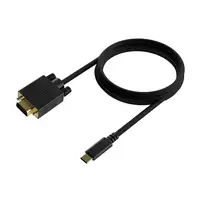 AISENS Cable Conversor USB-C a VGA, USB-C/M-HDB15/M, Negro, 1.8M