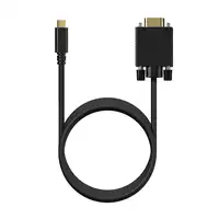AISENS Cable Conversor USB-C a VGA, USB-C/M-HDB15/M, Negro, 1.8M
