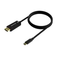 AISENS Cable Conversor USB-C a Displayport 8K@60Hz, USB-C/M-DP/M, Negro, 0.8M