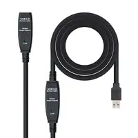Nanocable Cable USB 3.0 prolongador con amplificador, tipo A/M-A/H, 10m