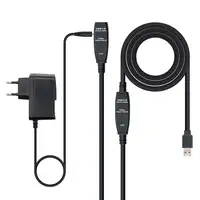 Nanocable Cable USB 3.0 prolongador con amplificador, tipo A/M-A/H, 10m