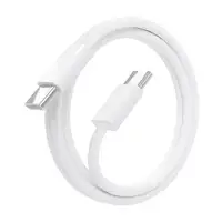 AISENS Cable USB 2.0 3A 60W Apple, tipo USB-C/M-USB-C/M, Blanco, 1.0m