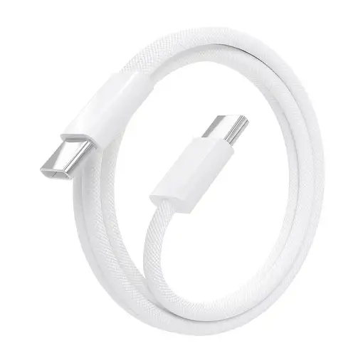AISENS Cable USB 2.0 3A 60W Apple, tipo USB-C/M-USB-C/M, Blanco, 1.0m