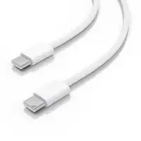 AISENS Cable USB 2.0 3A 60W Apple, tipo USB-C/M-USB-C/M, Blanco, 1.0m