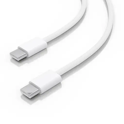 AISENS Cable USB 2.0 3A 60W Apple, tipo USB-C/M-USB-C/M, Blanco, 1.0m