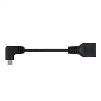 Nanocable CABLE USB 2.0 OTG ACODADO, TIPO MICRO B/M-A/H, NEGRO, 15 CM