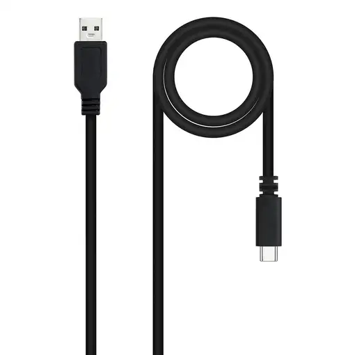 Nanocable USB 2.0, 0.5m cable USB 0,5 m USB C USB A Negro