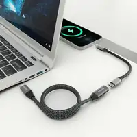 AISENS Cable USB 3.2 Gen2x2 Aluminio 20Gbps 8K@30Hz 5A 100W, Tipo USB-C/M-USB-C/H,
