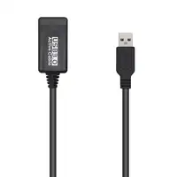 AISENS Cable USB 3.0 Prolongador Con Amplificador, Tipo A/M-A/H, Negro, 5.0m