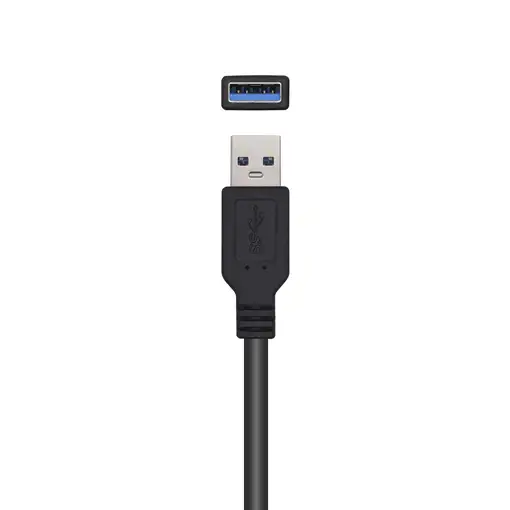 AISENS Cable USB 3.0 Prolongador Con Amplificador, Tipo A/M-A/H, Negro, 5.0m