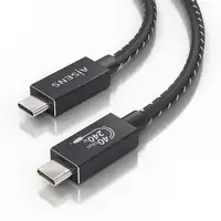 AISENS Cable USB4 Gen3x2 Aluminio 40Gbps 8K@60Hz 5A 48V 240W E-Mark, Tipo USB-C/M-