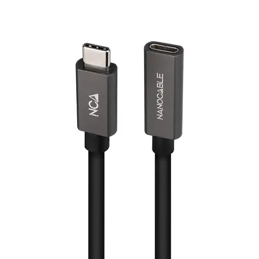 Nanocable Cable Prolongador USB-C 3.2 Gen2x2 20Gbps 3A, 4K/60Hz, USB-C/M-USB-C/H,