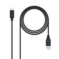 Nanocable Cable USB 3.1, Gen2 10 Gbps 3A, tipo USB-C/M-A/M, Negro, 2 m