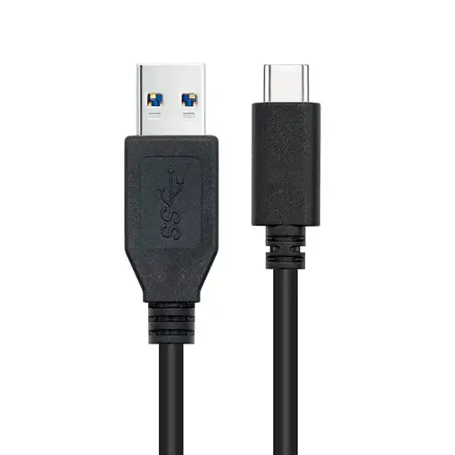 Nanocable Cable USB 3.1, Gen2 10 Gbps 3A, tipo USB-C/M-A/M, Negro, 2 m