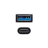 Nanocable Cable USB 3.1, Gen2 10 Gbps 3A, tipo USB-C/M-A/M, Negro, 2 m