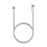 AISENS Cable USB 2.0 USB-C A Lightning PD 2A, Lightning/M-USB-C/M, Blanco, 0.5 m