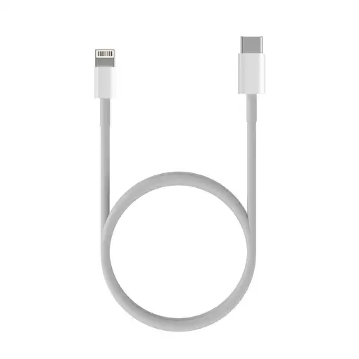 AISENS Cable USB 2.0 USB-C A Lightning PD 2A, Lightning/M-USB-C/M, Blanco, 0.5 m