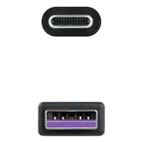 Nanocable USB 2.0, 1m cable USB USB C USB A Negro