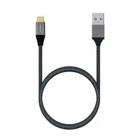 AISENS Cable USB 3.1 Gen2 Aluminio 10Gbps 3A, Tipo USB-C/M-A/M, Gris, 1.5M