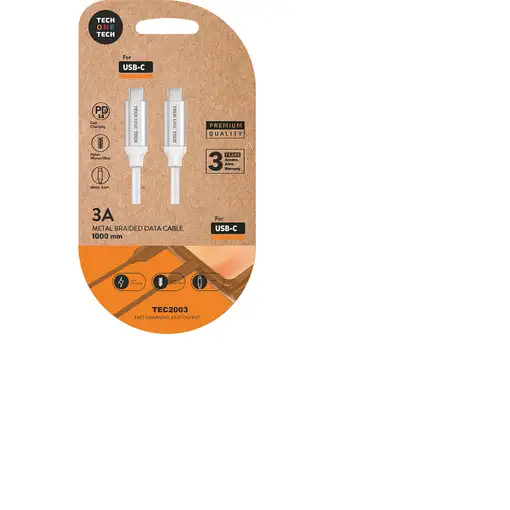 TECH ONE TECH TEC2204 cable USB 1 m USB C Blanco