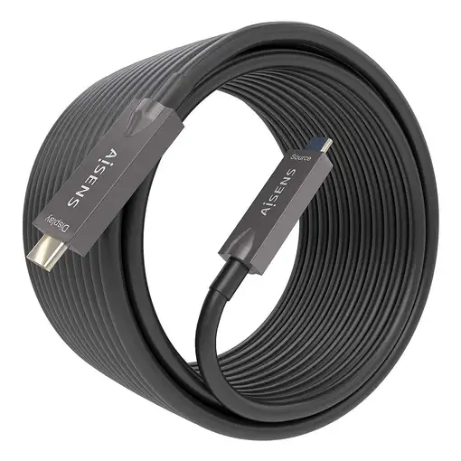 AISENS - Cable USB 3.1 Gen2 10Gbps AOC 4K@60Hz 3A 60W E-Marker, tipo USB-C/M-USB-C