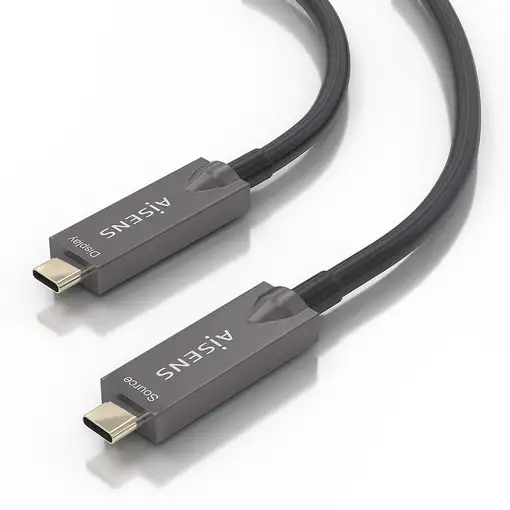 AISENS - Cable USB 3.1 Gen2 10Gbps AOC 4K@60Hz 3A 60W E-Marker, tipo USB-C/M-USB-C