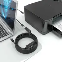 AISENS Cable USB 2.0 Prolongador con Amplificador, Tipo A/M-A/H, Negro, 15m