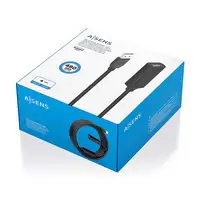 AISENS Cable USB 2.0 Prolongador con Amplificador, Tipo A/M-A/H, Negro, 15m