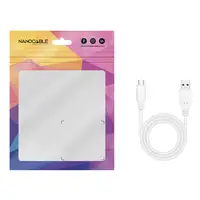 Nanocable Cable USB 2.0 3A, tipo USB-C/M-A/M, Blanco, 1.5 m