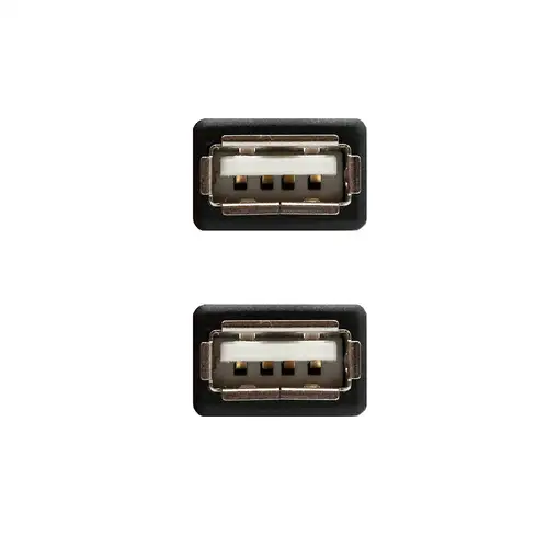 Nanocable 10.02.0001 cambiador de género para cable USB 2.0 Negro