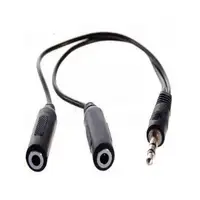 3GO CA102 cable de audio 1,5 m 3,5mm 2 x 3.5mm Negro