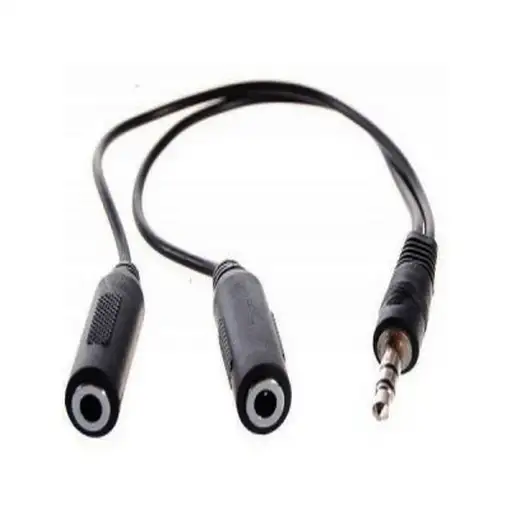 3GO CA102 cable de audio 1,5 m 3,5mm 2 x 3.5mm Negro