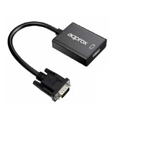Approx appC25 0,2 m HDMI tipo A (Estándar) VGA (D-Sub) Negro