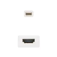 Nanocable CONVERSOR MINI DP A HDMI MINI DP/M-HDMI/H BLANCO 15 CM
