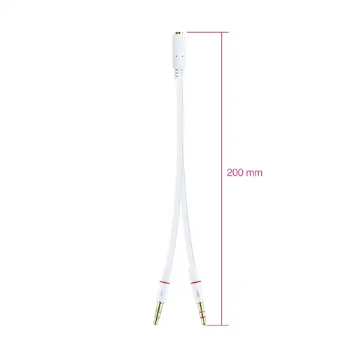 Nanocable Cable Adaptador Audio Jack 3.5/H de 4 Pines a 2 Jack 3.5/M de 3 Pines, B