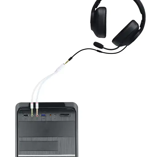 Nanocable Cable Adaptador Audio Jack 3.5/H de 4 Pines a 2 Jack 3.5/M de 3 Pines, B