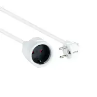 Nanocable Cable de Alimentación Alargador, Blanco, 10 m