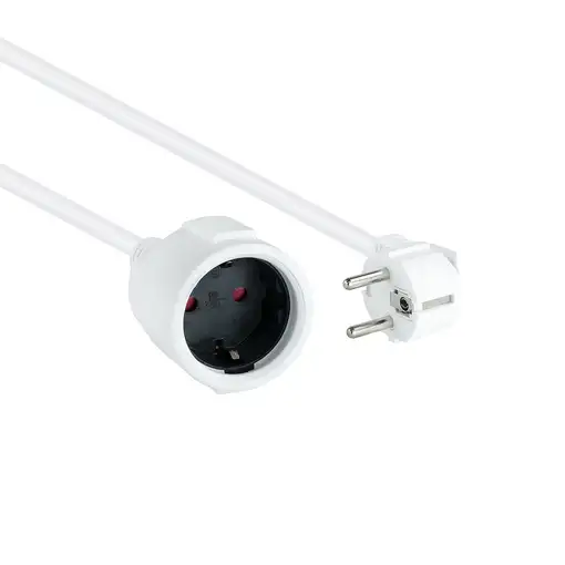 Nanocable Cable de Alimentación Alargador, Blanco, 10 m