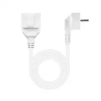 Nanocable Cable de Alimentación Alargador, Blanco, 10 m
