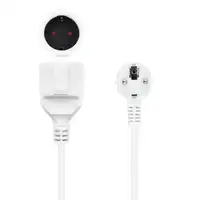 Nanocable Cable de Alimentación Alargador, Blanco, 10 m
