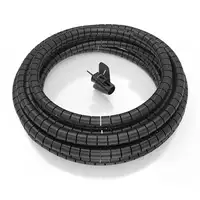 AISENS Organizador de cable en espiral 25mm, Negro, 10.0m
