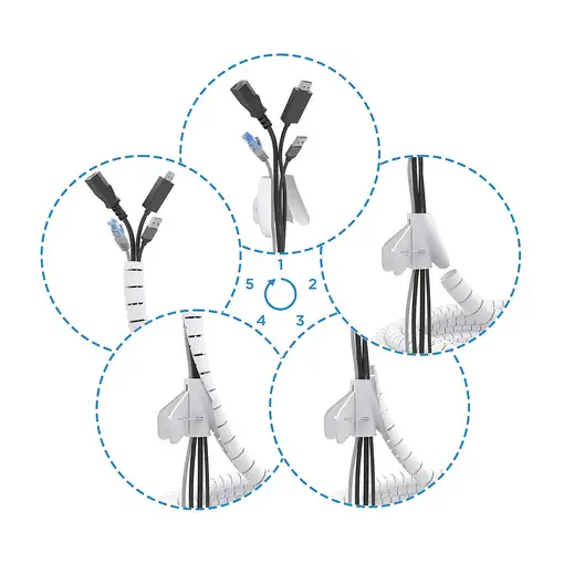 AISENS A151-0917 organizador de cables Universal Pasacables Blanco 1 pieza(s)
