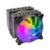 Mars Gaming Disipador CPU, Doble Torre Refrigeración, 6 Heatpipes HCT, TDP 300 W,