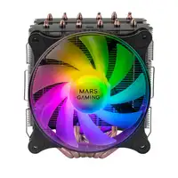 Mars Gaming Disipador CPU, Doble Torre Refrigeración, 6 Heatpipes HCT, TDP 300 W,