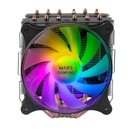 Mars Gaming Disipador CPU, Doble Torre Refrigeración, 6 Heatpipes HCT, TDP 300 W,