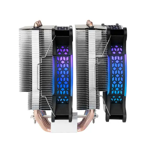 Mars Gaming Disipador CPU, Doble Torre Refrigeración, 6 Heatpipes HCT, TDP 300 W,