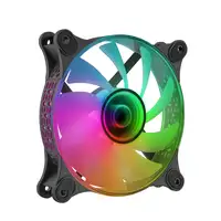 Mars Gaming MF-3D Negro, Ventilador ARGB 360° 12cm, Espejo Infinito 3D, Sistema An